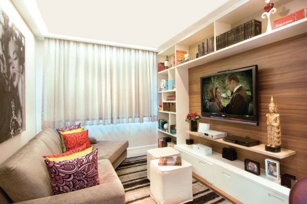 Sala de tv pequena e moderna Sala simples e moderna