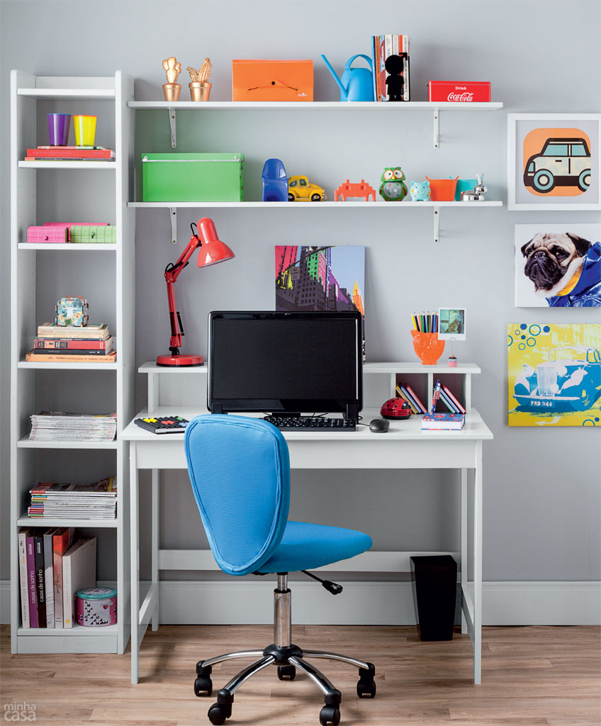 Home office colorido