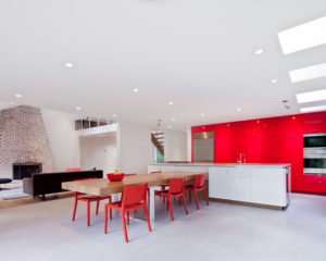 cozinha vermelha grande