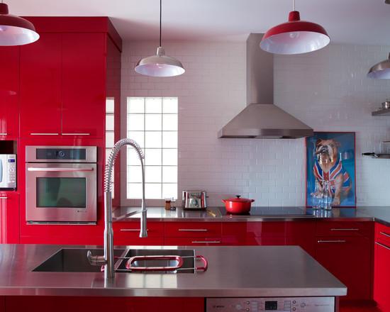 cozinhas vermelhas lindas