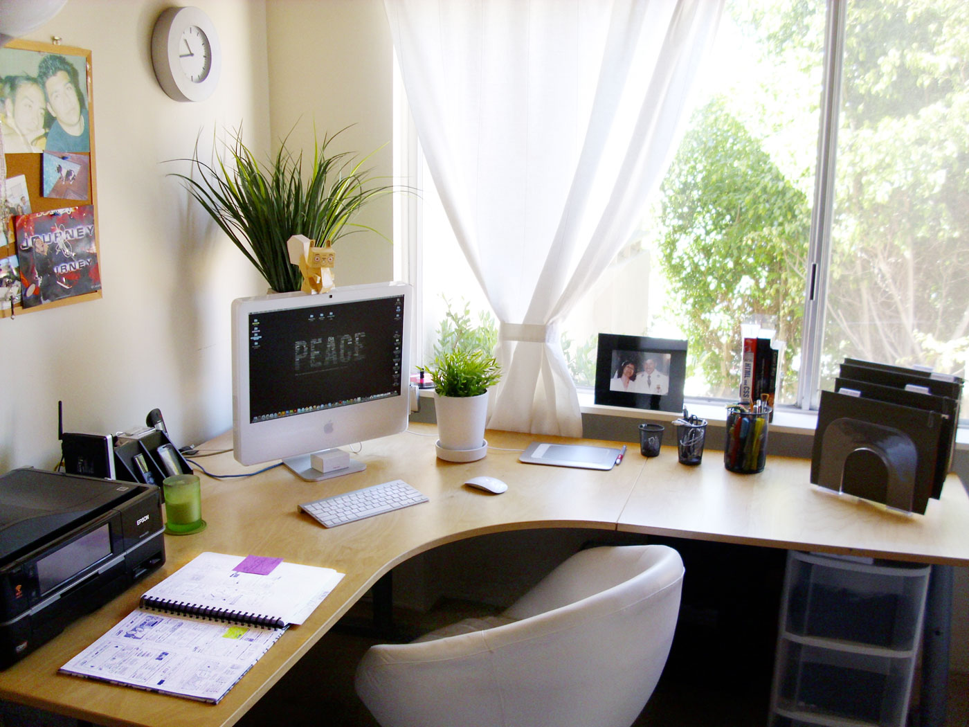 home office clean