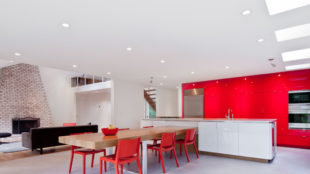 cozinha vermelha grande